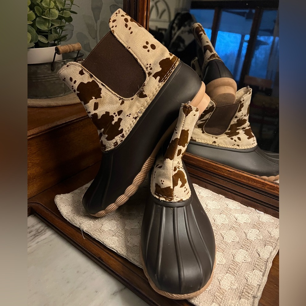 Cow Print Women's Winter & Rain Boots